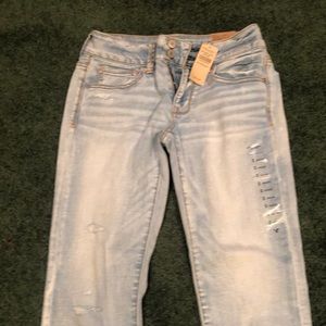 American Eagle Super Stretch Jeans in Pale Ocean.